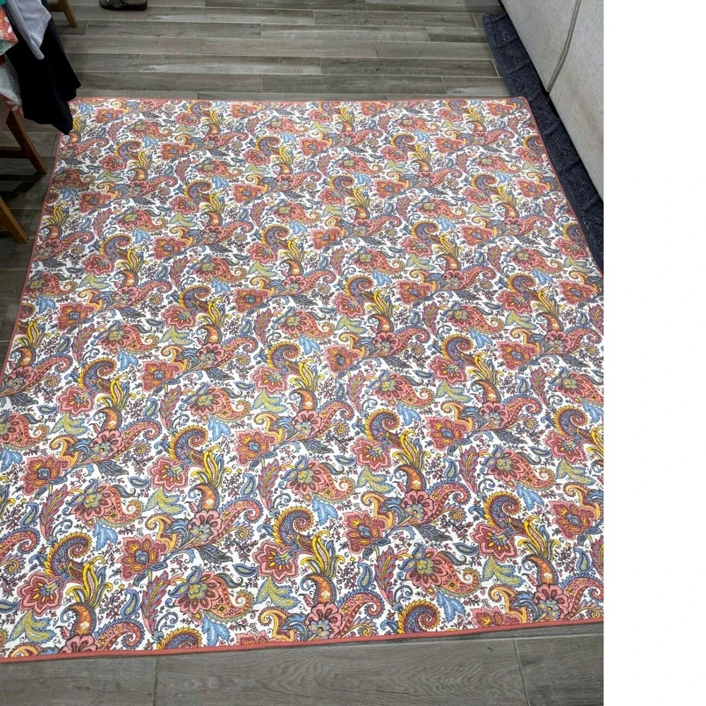 Dream At Home Reversible Paisley Floral Quilt Queen Boho Cottagecore Bedding
